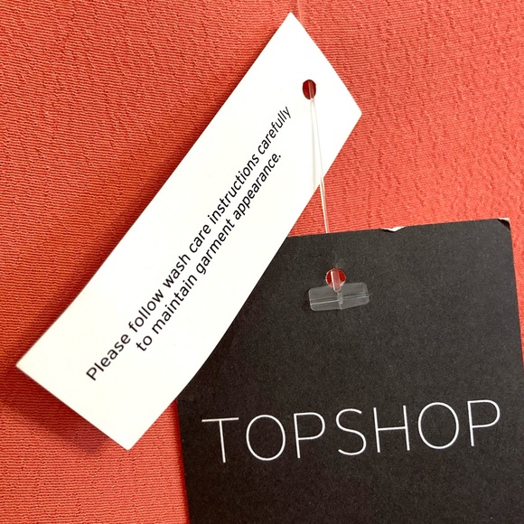 🍑SZ 2•NWT•TOPSHOP•CORAL MINI DRESS🍑 - Picture 5 of 6